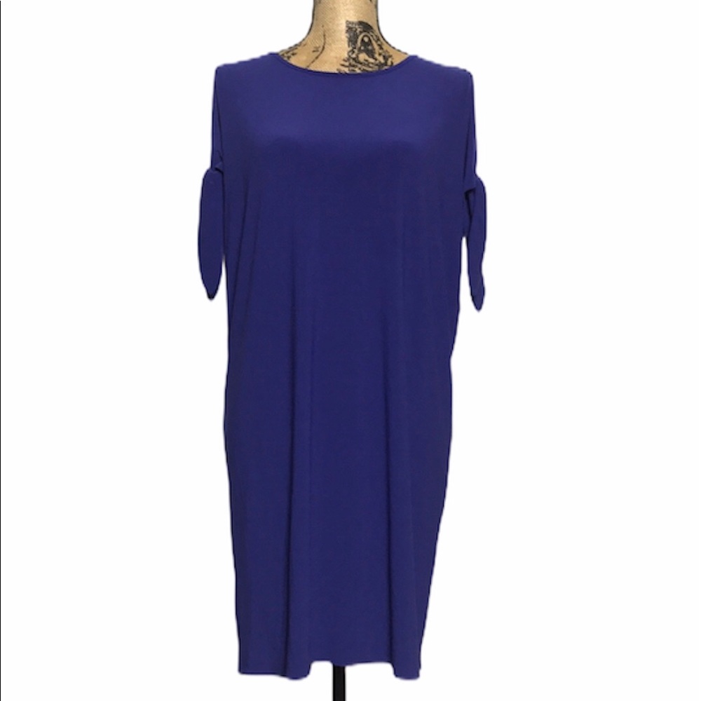 Periwinkle Cold Shoulder Cocktail Shift Dress S